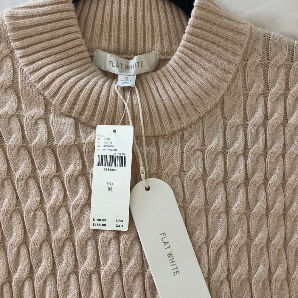 Anthropologie - Flat White - Ivory Sweater Dress - Women's M - NWT
